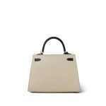 Kelly Sellier 25 Bi-Color Horseshoe (HSS) Craie/Noir Epsom Gold Plated D Stamp - Image 12