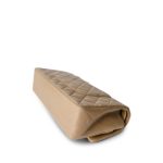 Dark Beige Lambskin Quilted Vintage Classic Flap Medium Gold Hardware - Image 4