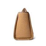 Multicolor Striped Straw Raffia Large Deauville Tote Silver Hardware - Image 4