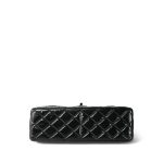 So Black Shiny Crumpled Calfskin Quilted Jumbo Classic Flap - Image 4