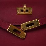 Kelly Pochette Rouge Grenat Swift Gold Plated X Stamp - Image 9