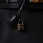 Birkin 35 Noir Ardennes Gold Plated [F] Stamp - Image 5