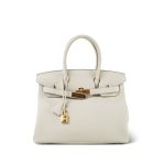 Birkin 30 Craie Veau Togo Gold Plated C Stamp - Image 5