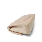 21S Pearly Beige Lambskin Quilted Classic Flap Medium Light Gold Hardware - Image 7