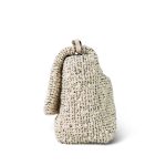 21S Ecru Black & White Tweed Quilted Small 19 Flap Mixed Hardware - Image 3