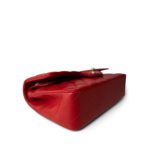 20S Red Lambskin Quilted Classic Flap Medium LGHW - Image 6