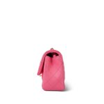 Pink Lambskin Quilted Mini Rectangular Flap Light Gold Hardware - Image 3