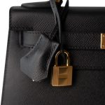Kelly Sellier 28 Black Epsom Gold Plated Y Stamp - Image 11