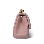 Light Pink Lambskin Quilted Sweet Camelia Single Flap Aged GHW - Image 5