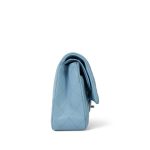 Light Blue Caviar Quilted Classic Flap Medium Light Gold Hardware - Image 8