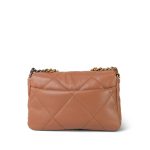 21K Caramel Lambskin Quilted Small 19 Flap Mixed Hardware - Image 3
