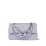 21K Light Purple/ Lilac Caviar Quilted Classic Flap Medium Silver Hardware - Image 9