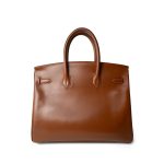 Birkin 35 Noisette Box Calfskin Gold Plated G Square Stamp / Off White Interior - Image 11