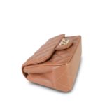 Caramel Lambskin Quilted Square Flap Mini Light Gold Hardware - Image 10