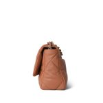 21K Caramel Lambskin Quilted 19 Flap Small Mixed Hardware - Image 4
