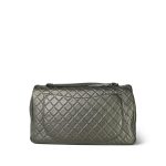 19B Dark Silver Calfskin Small XXL Travel Flap Bag - Image 3