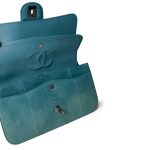 Turquoise Python Medium Classic Double Flap - Image 11