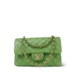 23C Green Caviar Quilted Classic Flap Small LGHW - Image 7