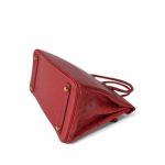 Birkin 30 Rouge Vif Ostrich Gold Plated X Stamp - Image 13
