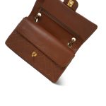 Dark Caramel/Brown Lambskin Quilted Classic Flap Bag Medium GHW - Image 11