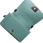 Tiffany Blue Caviar Quilted Small Boy Bag Light Gold Hardware - Image 12