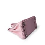 Birkin 25 Rose Sakura Swift Palladium Plated X Stamp - Image 8