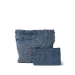 24S Washed Denim Quilted Small 22 Hobo Bag - Image 5