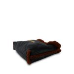 23B Navy Aged Lambskin Brown Sherling Quilted 22 Bag Small Aged Gold Hardware - Image 4
