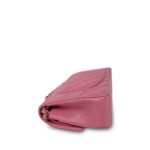 22A Pink Caviar Quilted Classic Flap Small Light Gold Hardware - Image 12