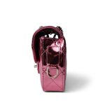 24C Shiny Pink Calfskin Quilted Flap Bag & Coin Purse - Image 5