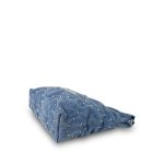 24S Washed Denim Quilted 22 Small Hobo Bag - Image 8
