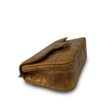 Beige Lizard Mini Rectangular Flap Aged Gold Hardware - Image 10
