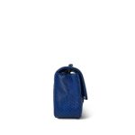 Blue Python Mini Rectangular Flap Silver Hardware - Image 4