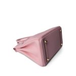 Birkin 25 Rose Sakura Swift Gold Plated X Stamp - Image 12