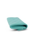 24C Turquoise Caviar Quilted Card Holder Light Gold Hardware - Image 6