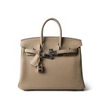 Birkin 25 Trench Togo Palladium Plated A Stamp - Image 4