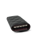 21K Black Caviar Quilted Classic Flap Key Holder SHW - Image 6