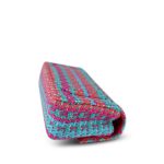 Multicolor Mixed Fibers Woven Mini Rectangular Flap Aged Gold Hardware - Image 12
