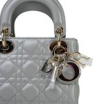 Opaline Gray Pearlescent Cannage Lambskin - Image 3