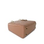 Nude/ Rose Lady Dior Patent Cannage Small - Image 7