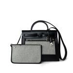Herbag Zip PM 31 Black and Ecru Toile H Berline Vache Hunter Palladium Plated Z Stamp - Image 3