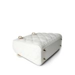White Lambskin Cannage Lady Dior Small - Image 10