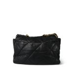 Black Goatskin Quilted 19 Flap Maxi Mixed Hardware - Image 6