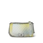 18P Cuba Rainbow Caviar Quilted Boy Bag Old Medium Silver Hardware - Image 12