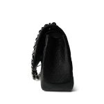 Black Caviar Quilted Jumbo Classic Flap Silver Hardware - Image 5