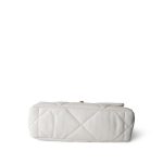 21P White Lambskin Quilted 19 Flap Small Mixed Hardware - Image 5