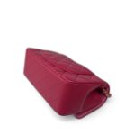 23P Dark Pink/Light Pink Lambskin Quilted Mini Top Handle LGHW - Image 12