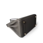 Birkin 25 Gris Meyer Togo Gold Plated W Stamp - Image 9