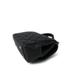 Black Caviar Quilted Business Affinity Flap Light Gold Hardware - Image 10