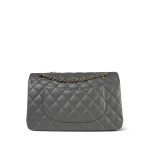 Dark Grey Lambskin Quilted Classic Flap Medium LGHW - Image 15